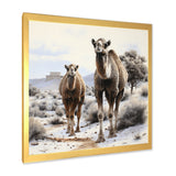 Camel Silent Strength Pointillism - Camel Living Room Wall Art