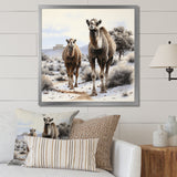 Camel Silent Strength Pointillism - Camel Living Room Wall Art