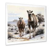 Camel Silent Strength Pointillism - Camel Living Room Wall Art