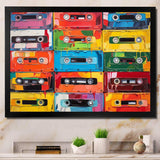 Cassette Tapes Retro Rhythms V - Fashion Canvas Wall Art