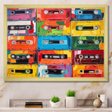 Cassette Tapes Retro Rhythms V - Fashion Canvas Wall Art