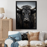 Cattle Majestic Horns - Cattle Framed Canvas Art