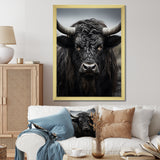 Cattle Majestic Horns - Cattle Framed Canvas Art