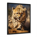 Dangerous Cheetah Portrait - Beige Cheetah Wall Art