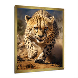 Dangerous Cheetah Portrait - Beige Cheetah Wall Art