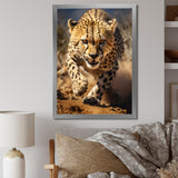 Dangerous Cheetah Portrait - Beige Cheetah Wall Art