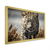 Sleek Cheetah Portrait - Cheetah Framed Canvas Art