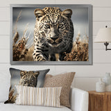 Sleek Cheetah Portrait - Cheetah Framed Canvas Art