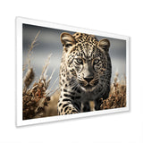 Sleek Cheetah Portrait - Cheetah Framed Canvas Art