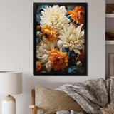 Chrysanthemums Autumn Gold Showcases - Floral Canvas Wall Art