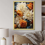 Chrysanthemums Autumn Gold Showcases - Floral Canvas Wall Art