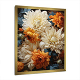 Chrysanthemums Autumn Gold Showcases - Floral Canvas Wall Art