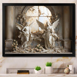 Church Angel Guardians I - Spiritual Canvas Wall Art