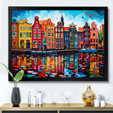 City Amsterdam Popart I - Cityscapes Canvas Wall Art