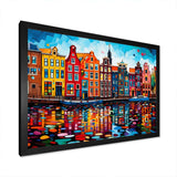 City Amsterdam Popart I - Cityscapes Canvas Wall Art