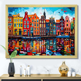 City Amsterdam Popart I - Cityscapes Canvas Wall Art