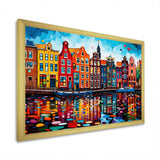 City Amsterdam Popart I - Cityscapes Canvas Wall Art