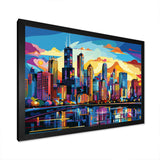 Chicago Popart II - Cityscapes Canvas Wall Art