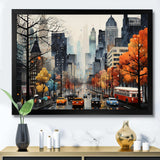 Bold Cityscape Urban Fog III - Cityscapes Canvas Wall Art