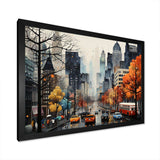 Bold Cityscape Urban Fog III - Cityscapes Canvas Wall Art