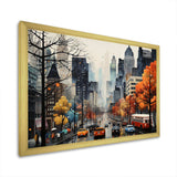 Bold Cityscape Urban Fog III - Cityscapes Canvas Wall Art