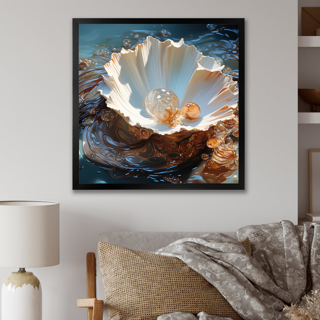 White Clam Pearl Essence - White Clam Wall Art