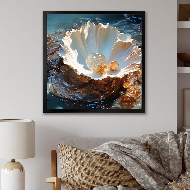 White Clam Pearl Essence - White Clam Wall Art