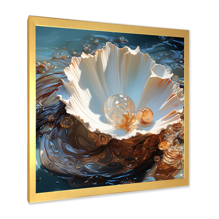 White Clam Pearl Essence - White Clam Wall Art