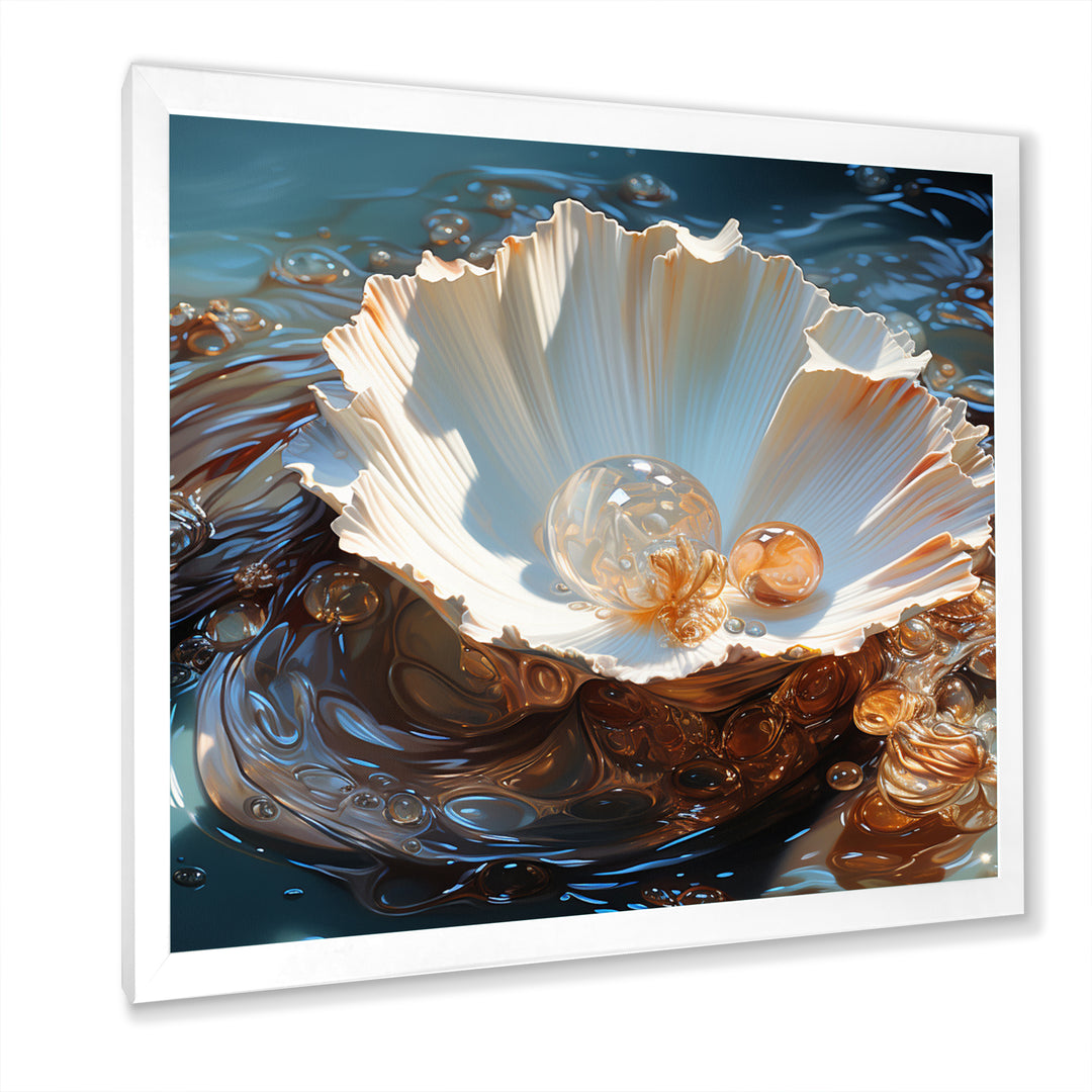 White Clam Pearl Essence - White Clam Wall Art