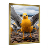 Grey And Yellow Dancing Seagulls - Seagull Wall Decor
