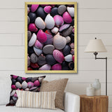 Pink Grey Pink White Shells Seashore Collage - Seashell Wall Art Prints