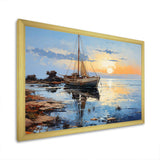 Boat Sailing Reflections III - Coastal Canvas Wall Art