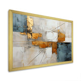 Gold Grey Gleaming Geometry IV - Abstract Canvas Wall Art