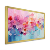 Pink Blue Pastel Patchwork - Abstract Canvas Wall Art