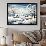 Countryside Snowy Minimalism Winter V - Landscapes Canvas Wall Art