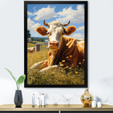 Cow Contentment - Cow Canvas Wall Art
