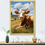 Cow Contentment - Cow Canvas Wall Art