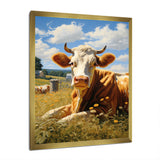 Cow Contentment - Cow Canvas Wall Art
