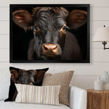 Cow Portrait - Animals Canvas Wall Art