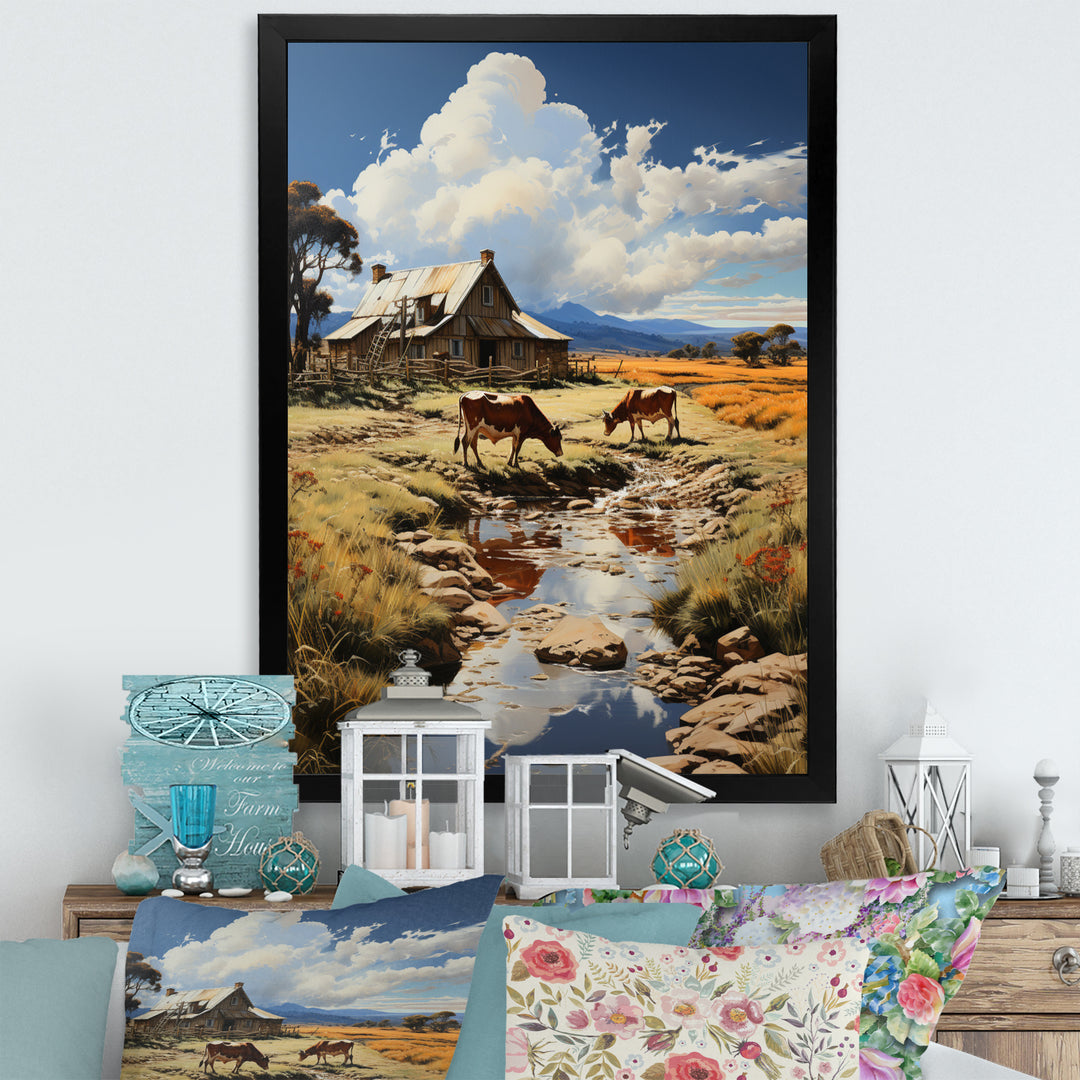 Cow Rural Serenade - Cow Wall Art Prints