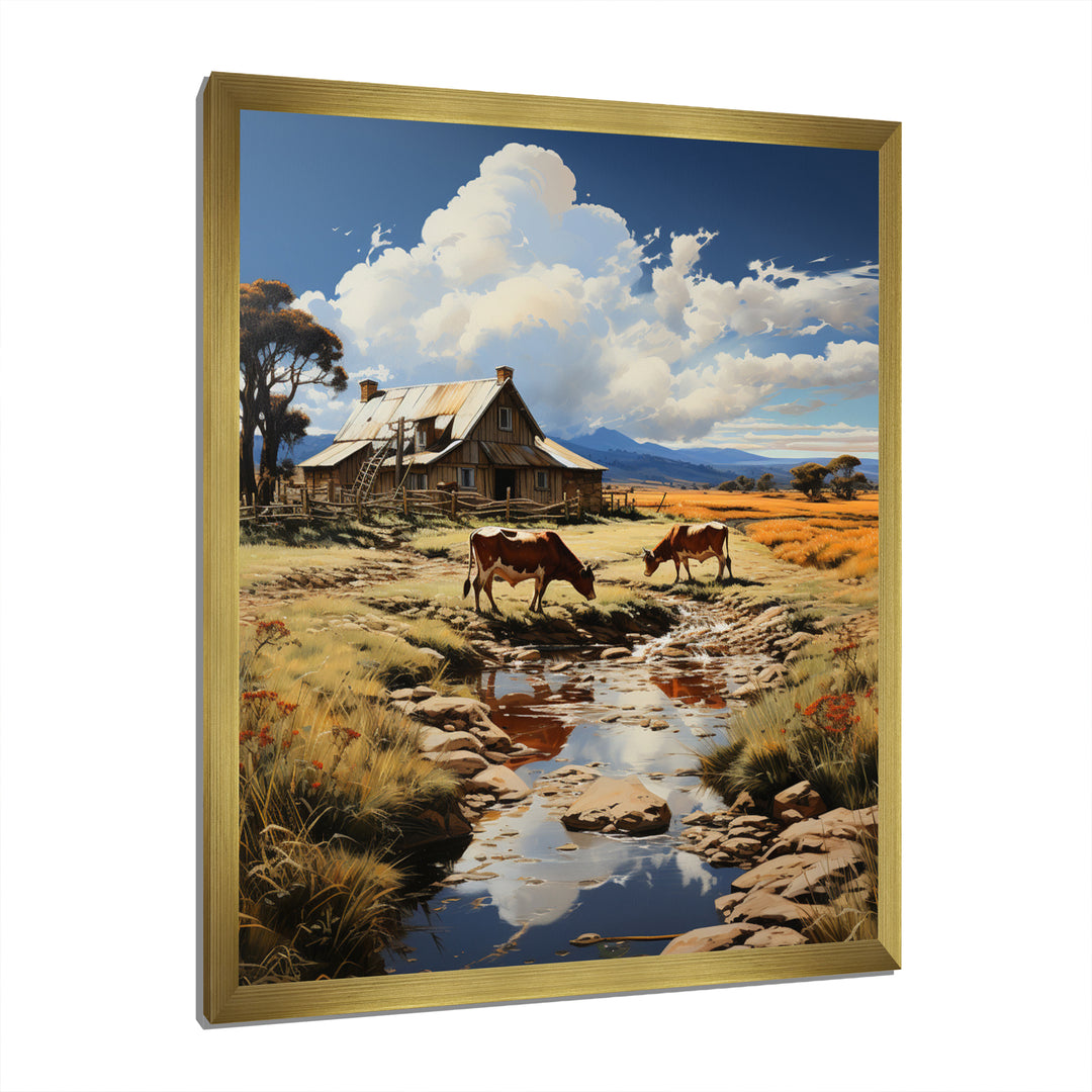 Cow Rural Serenade - Cow Wall Art Prints