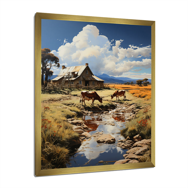 Cow Rural Serenade - Cow Wall Art Prints