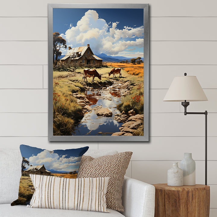 Cow Rural Serenade - Cow Wall Art Prints