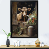 Cow Rustic Charm III - Animals Canvas Wall Art