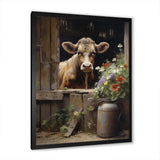 Cow Rustic Charm III - Animals Canvas Wall Art