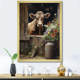 Cow Rustic Charm III - Animals Canvas Wall Art