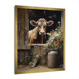 Cow Rustic Charm III - Animals Canvas Wall Art