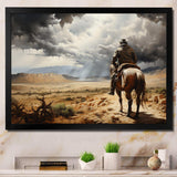 Cowboy Calm Before The Storm - People Canvas Wall Art