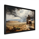 Cowboy Calm Before The Storm - People Canvas Wall Art