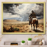 Cowboy Calm Before The Storm - People Canvas Wall Art